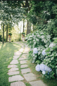 trimmed weed eater path with mowing